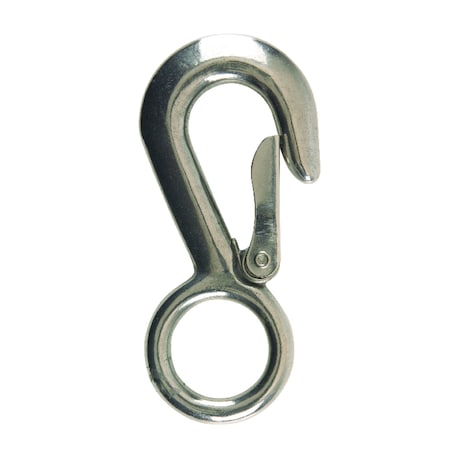 Campbell 1-1/8 In. D X 4-22/32 In. L Polished Stainless Steel Snap Hook 400 Lb